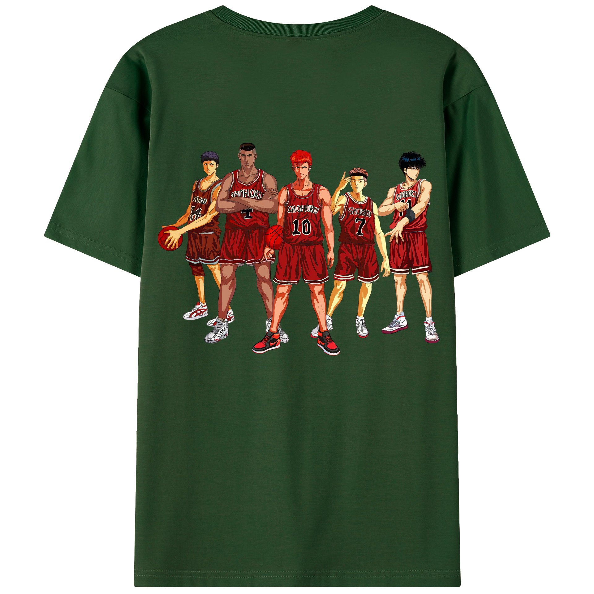 SLAM DUNK／スラムダンク 綿100％半袖Tシャツ（背面プリント）